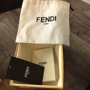Authentic Fendi small box, big box, and shopping bag